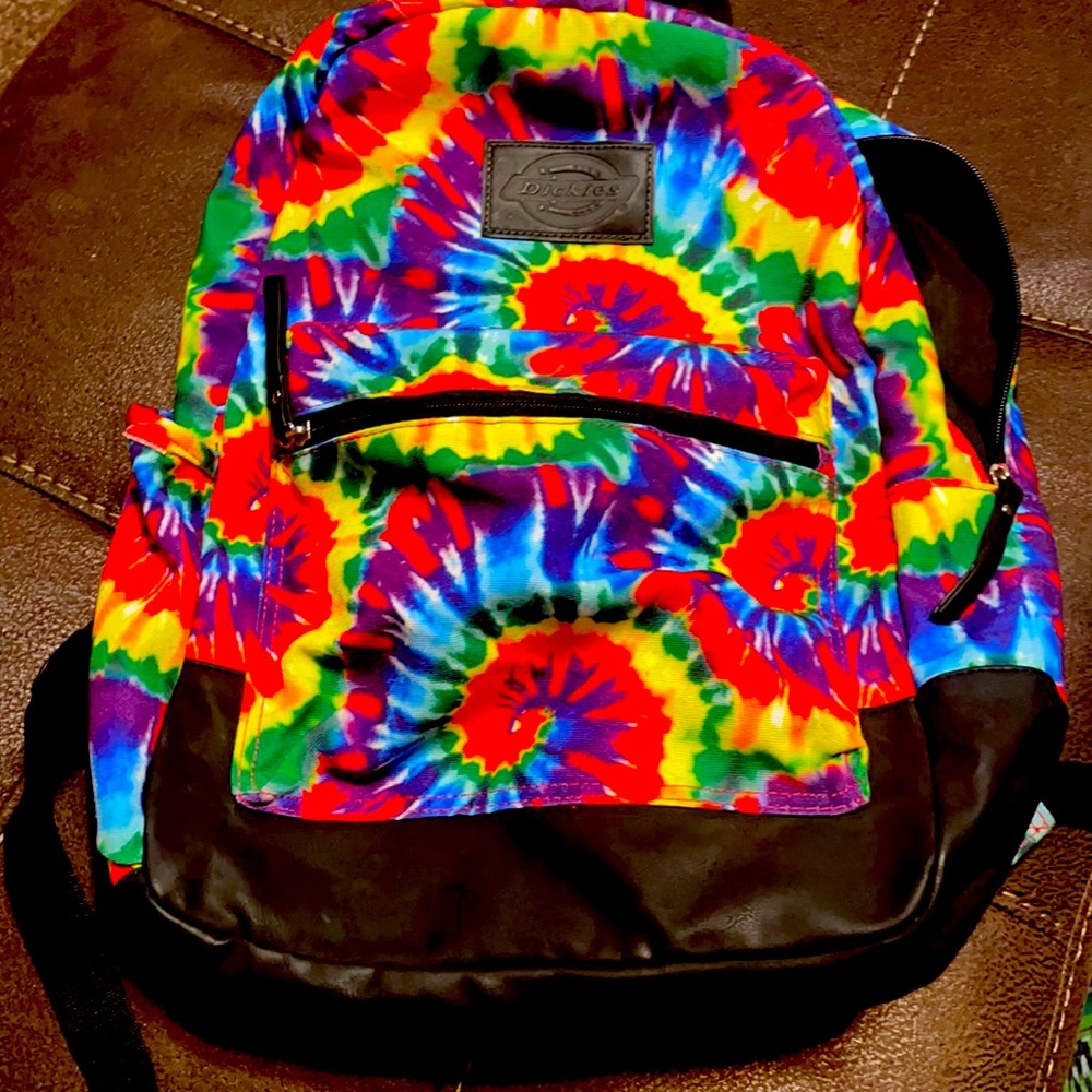 Dickies rainbow tie dye backpack